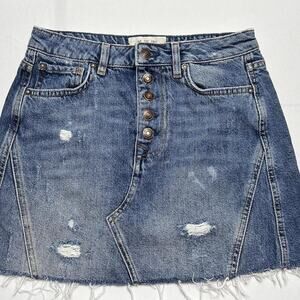 We The Free Free People Size 26 Denim Skirt